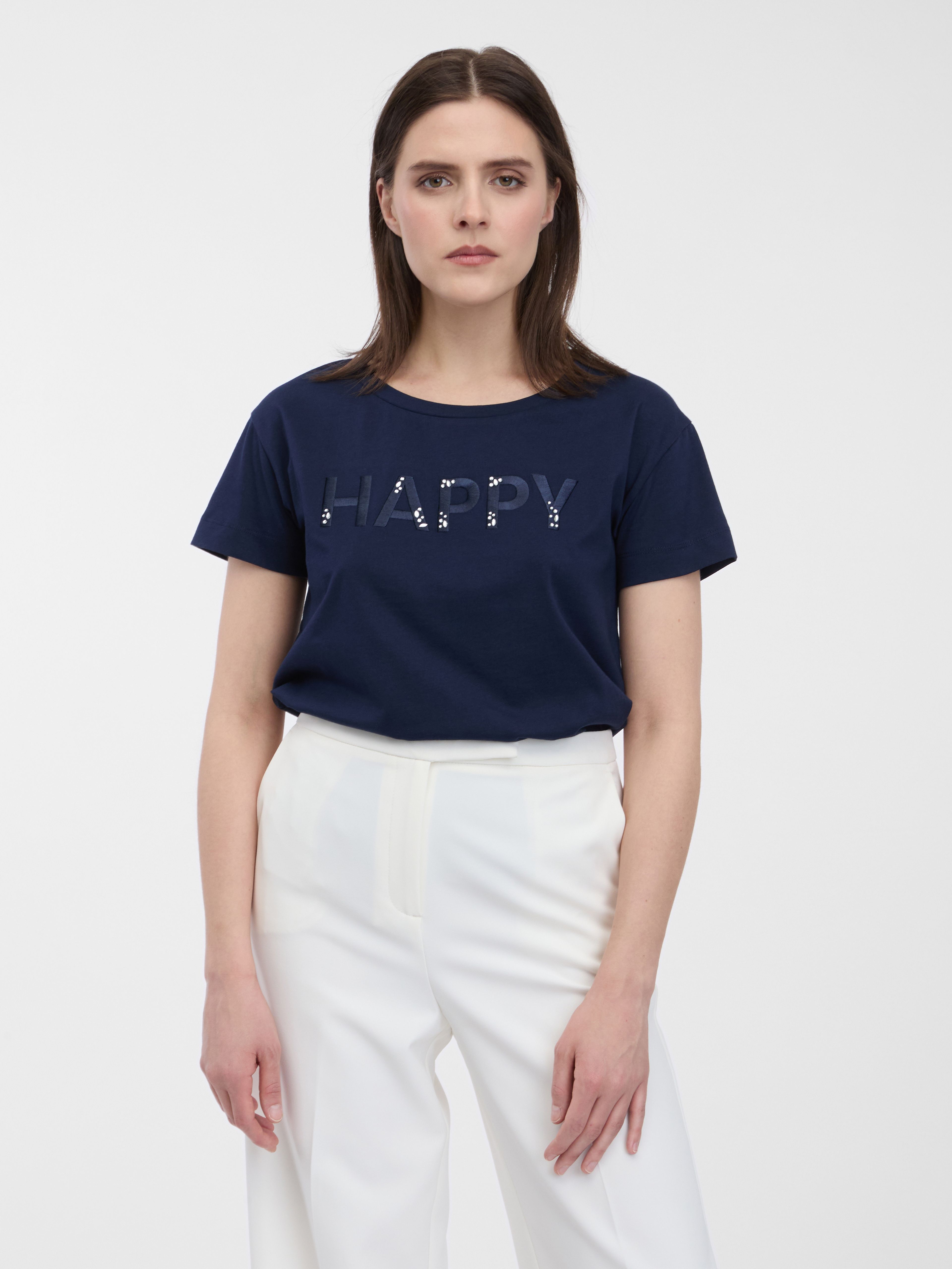 Dunkelblaues ORSAY Damen-T-Shirt