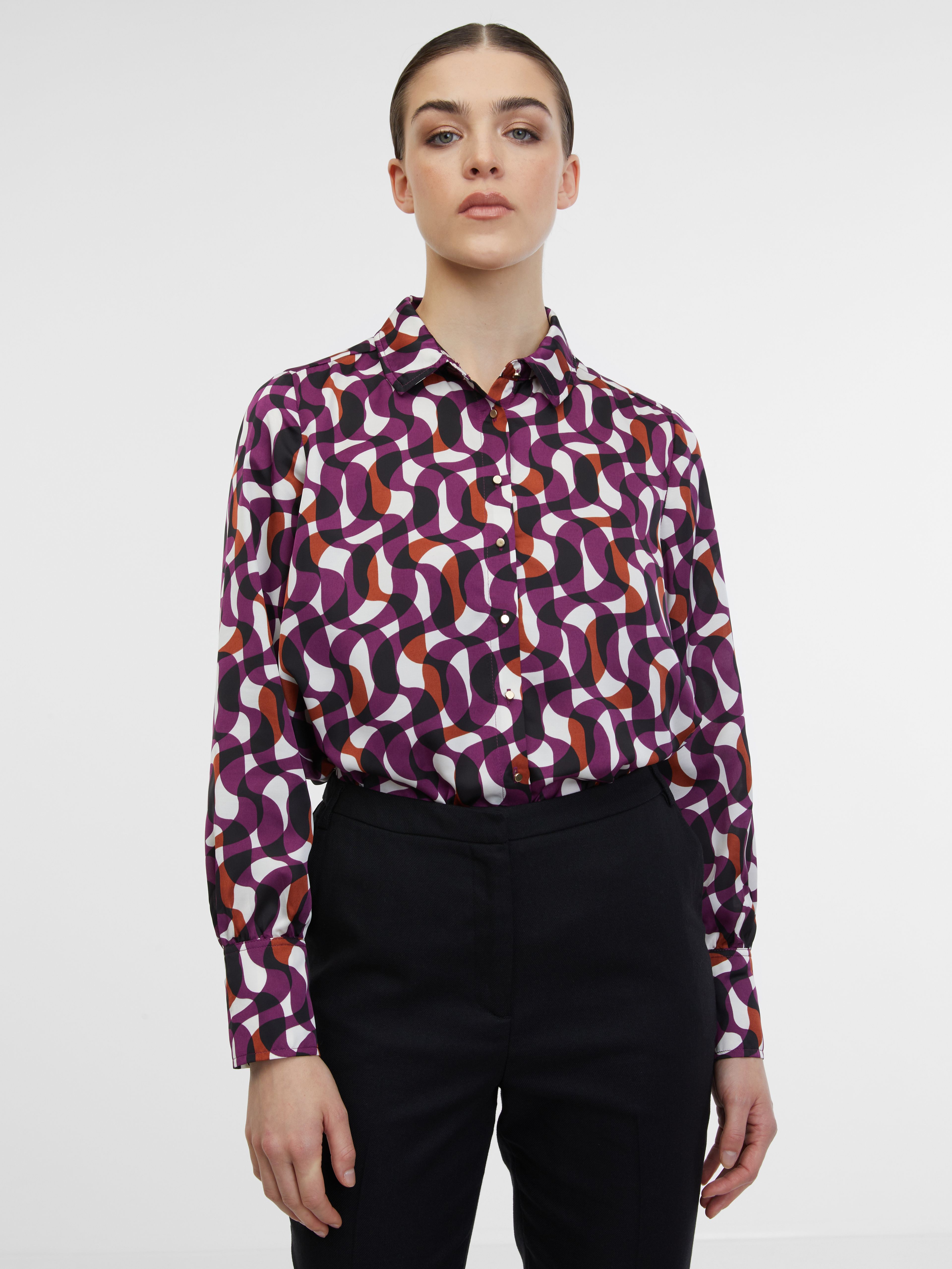 Vijolična ženska vzorčasta srajca ORSAY