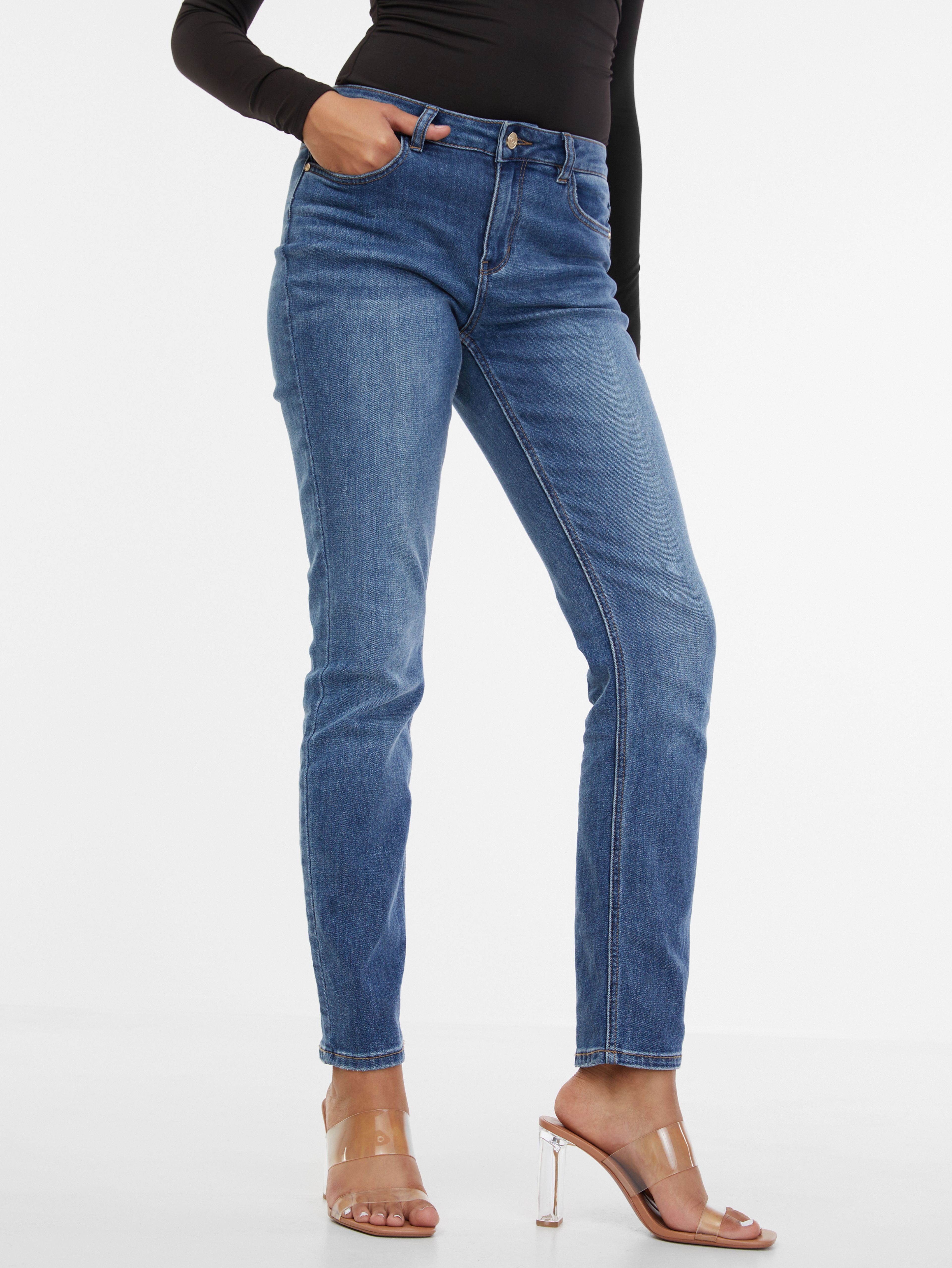Blaue Damen-Slim-Fit-Jeans ORSAY