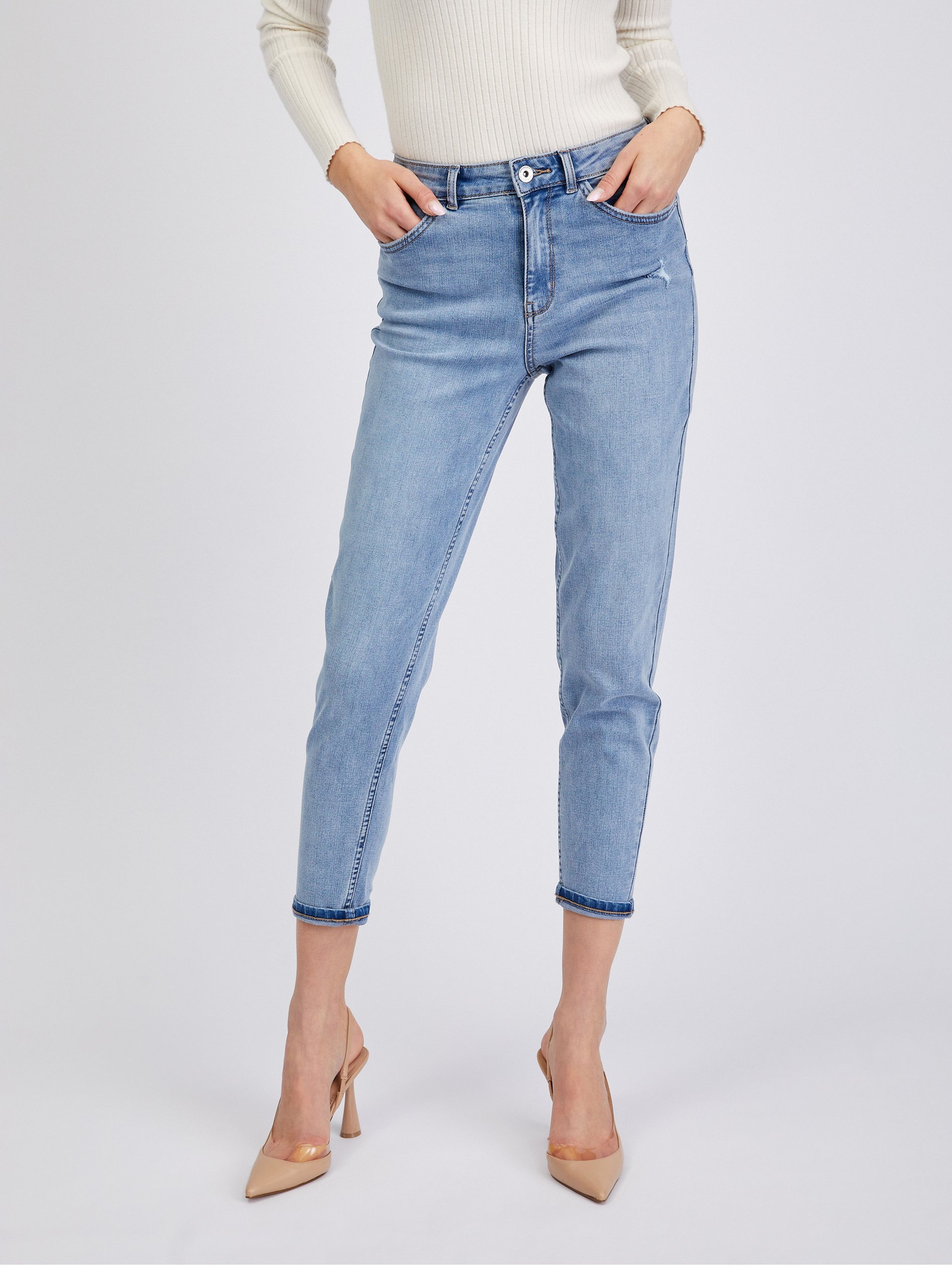 Hellblaue Damen Mom Fit Jeans ORSAY