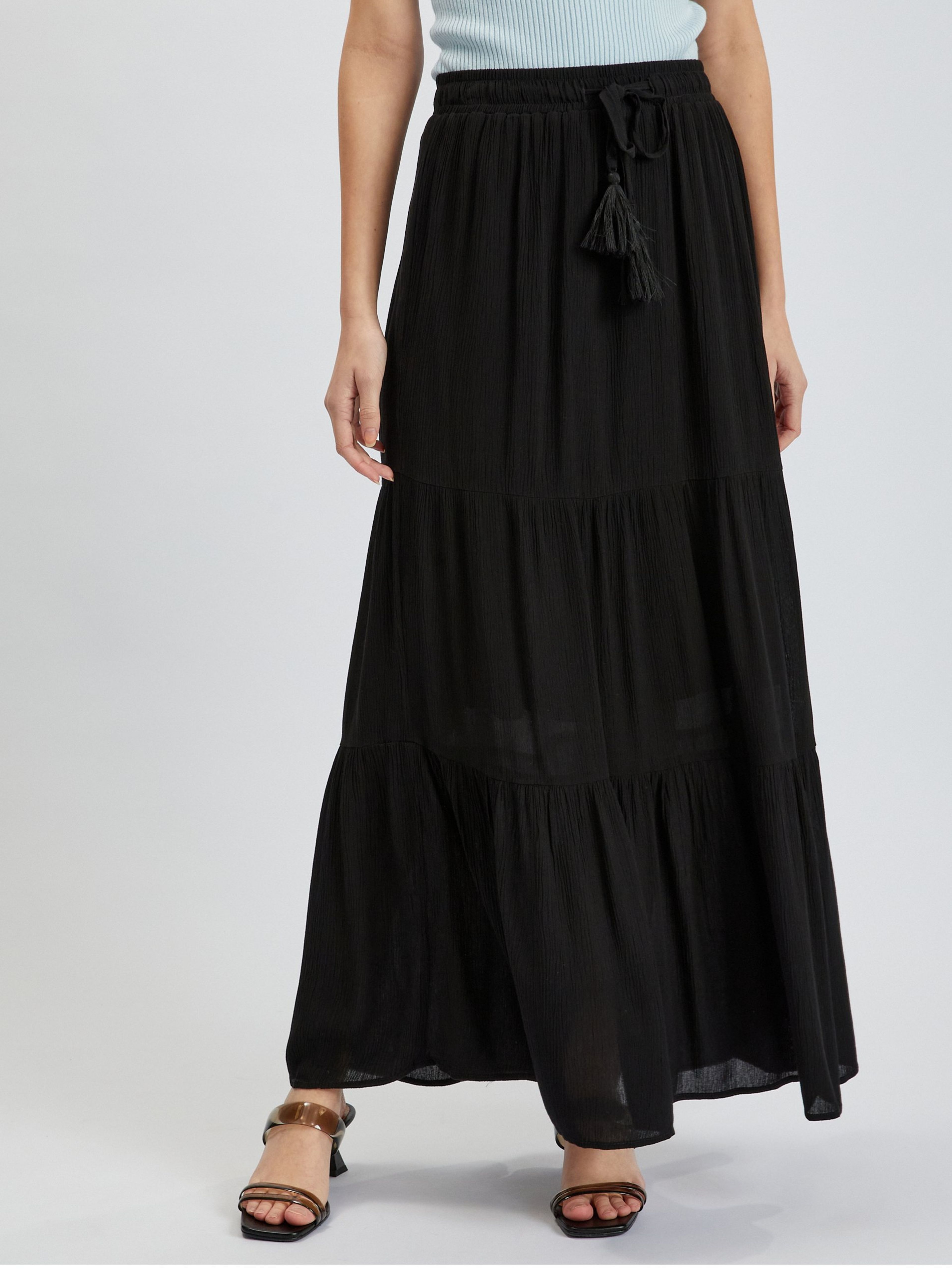 Černá dámská maxi sukně ORSAY