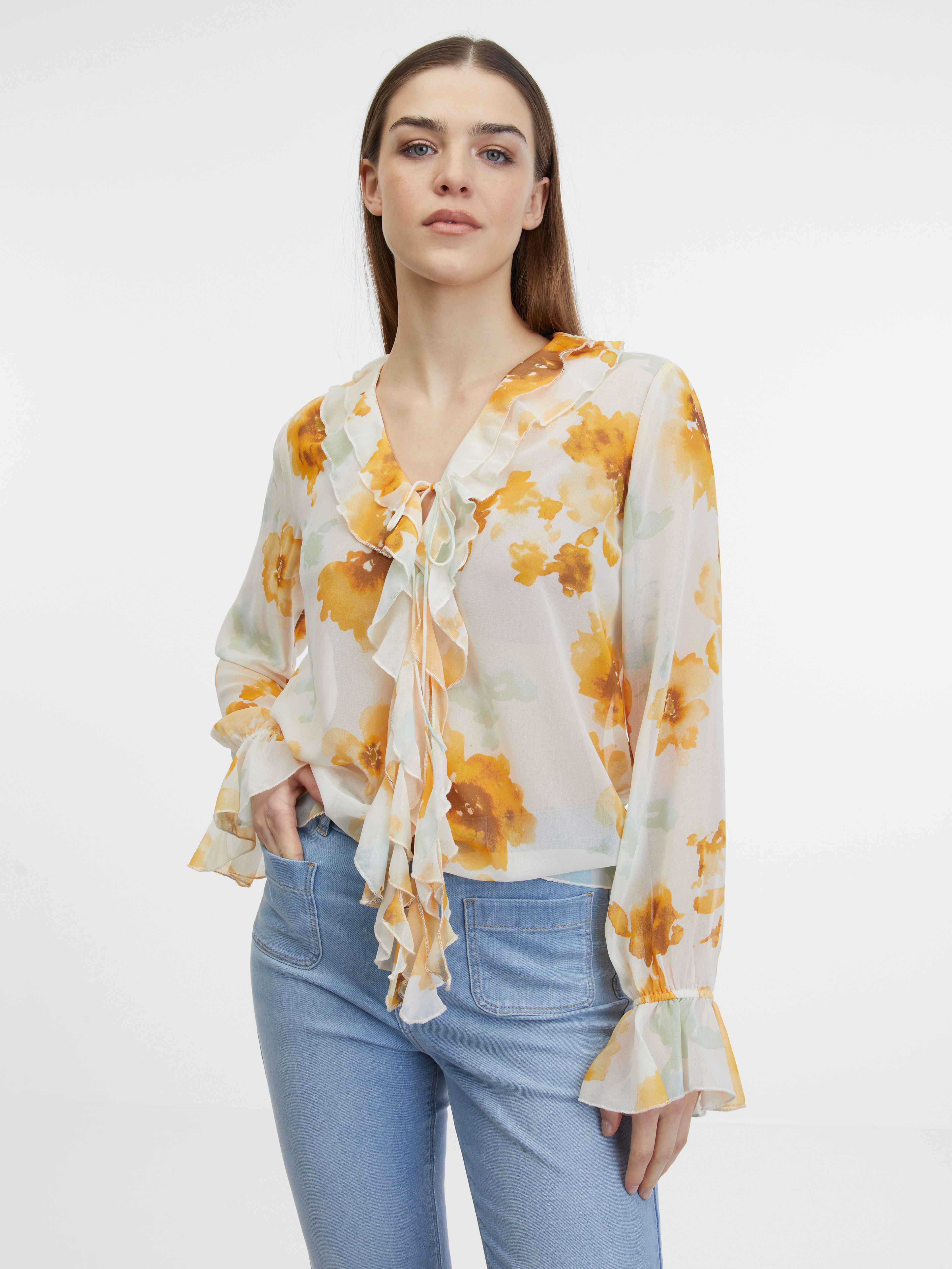 Bijela ženska cvjetna bluza ORSAY