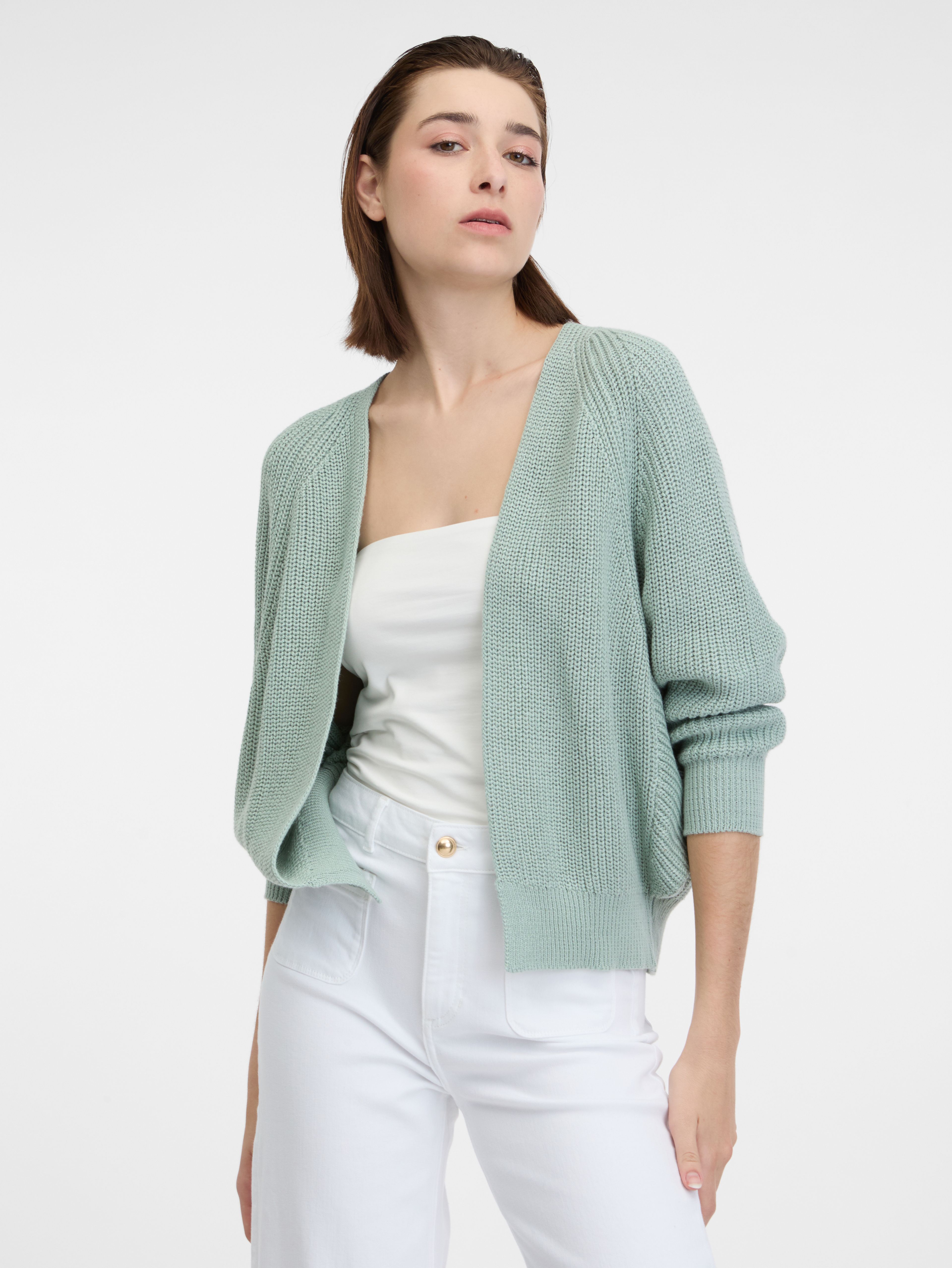 Hellgrüne Damen Strickjacke ORSAY