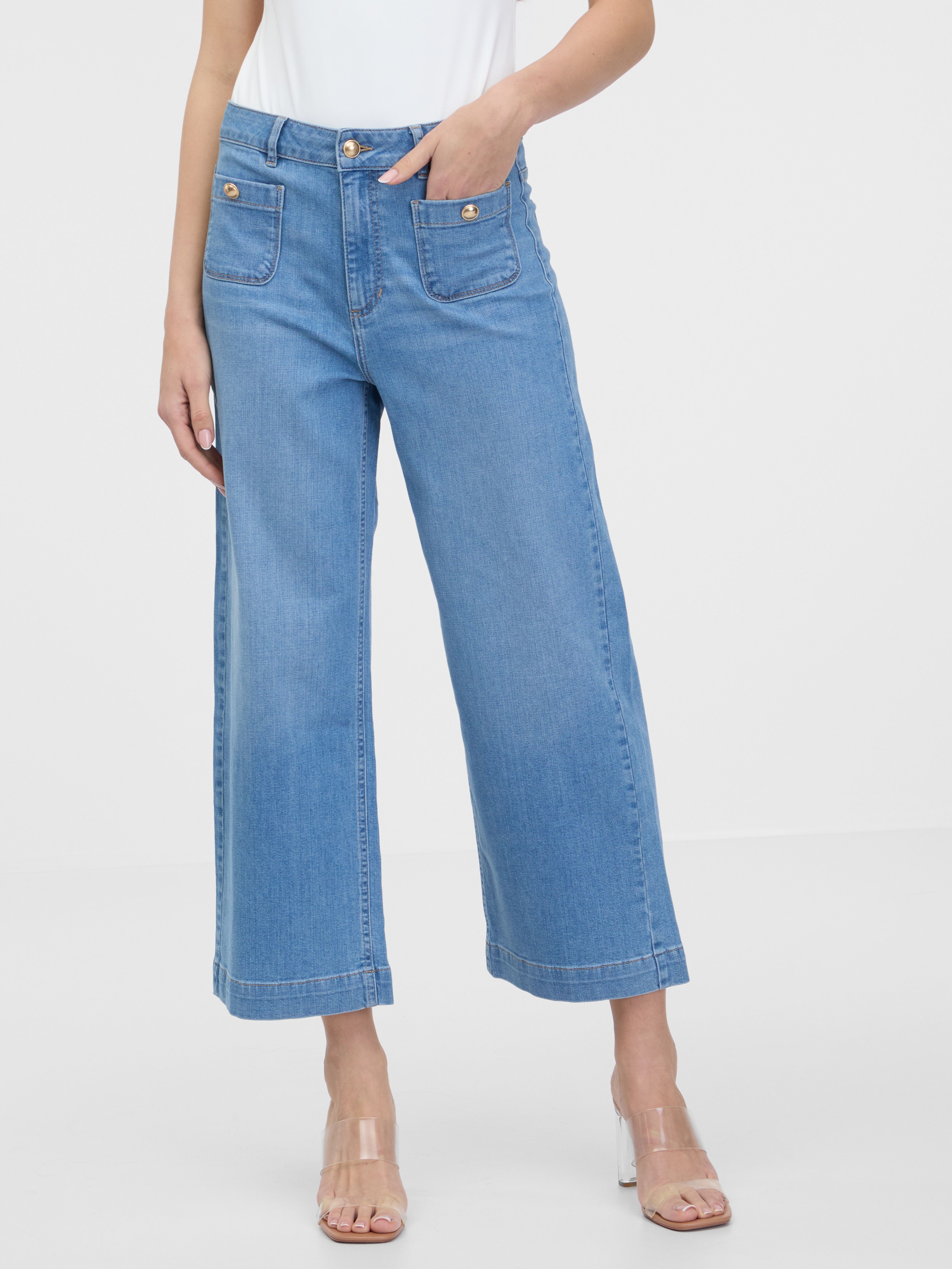 Hellblaue weite Damenjeans ORSAY