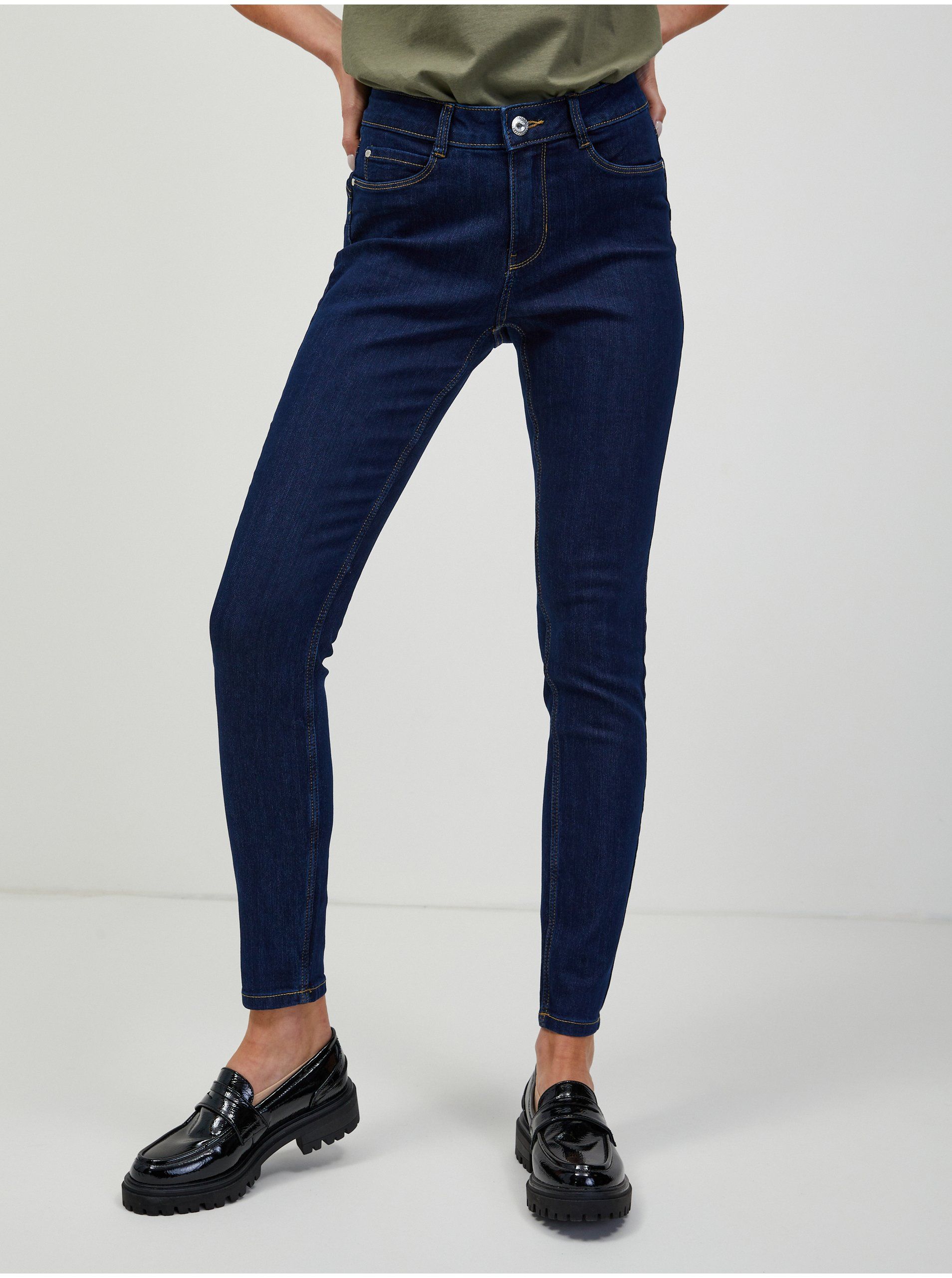 Dunkelblaue Pushup Skinny Fit Jeans ORSAY Orsay.de Der offizielle