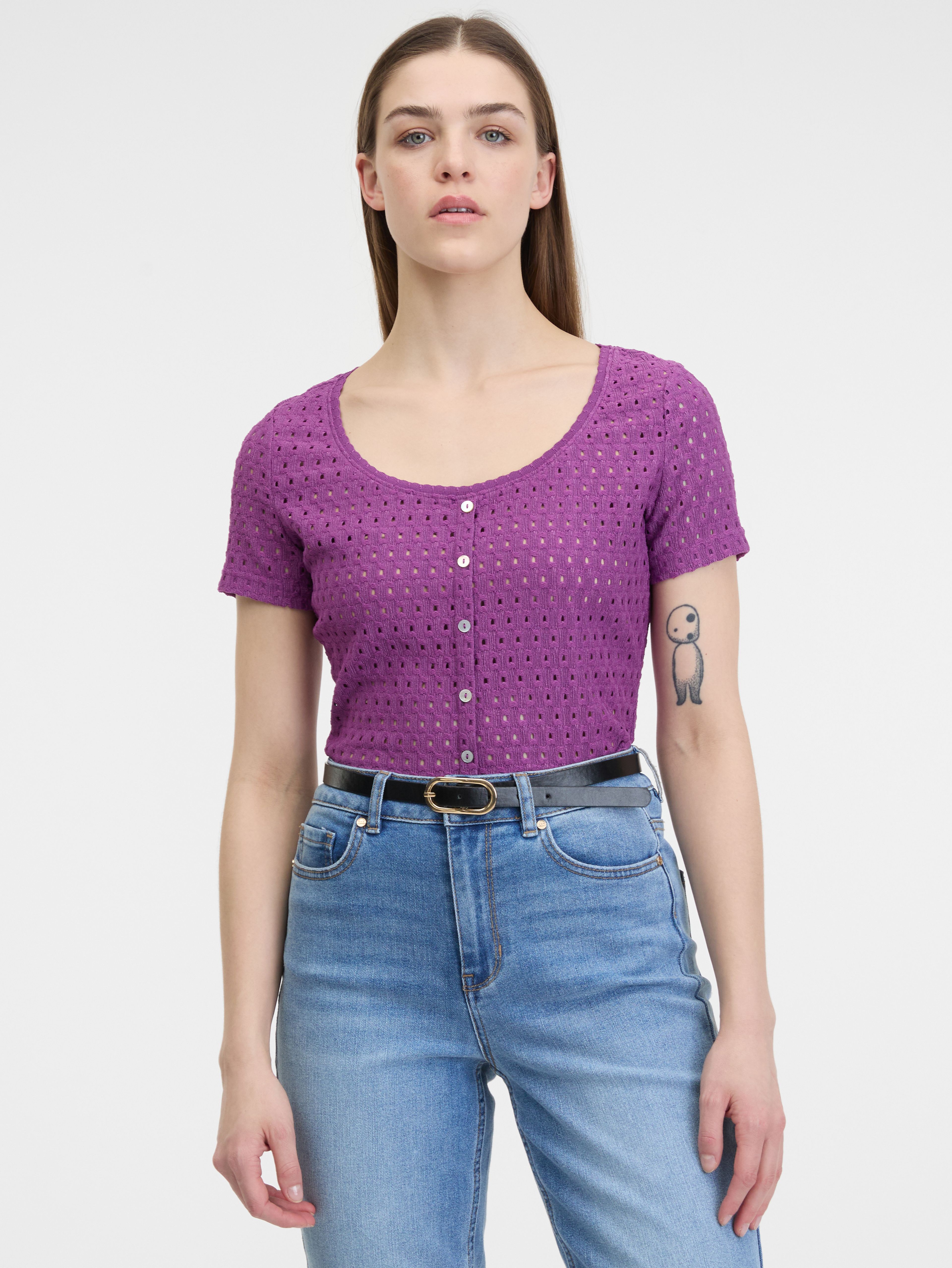 Lila Damen-T-Shirt ORSAY