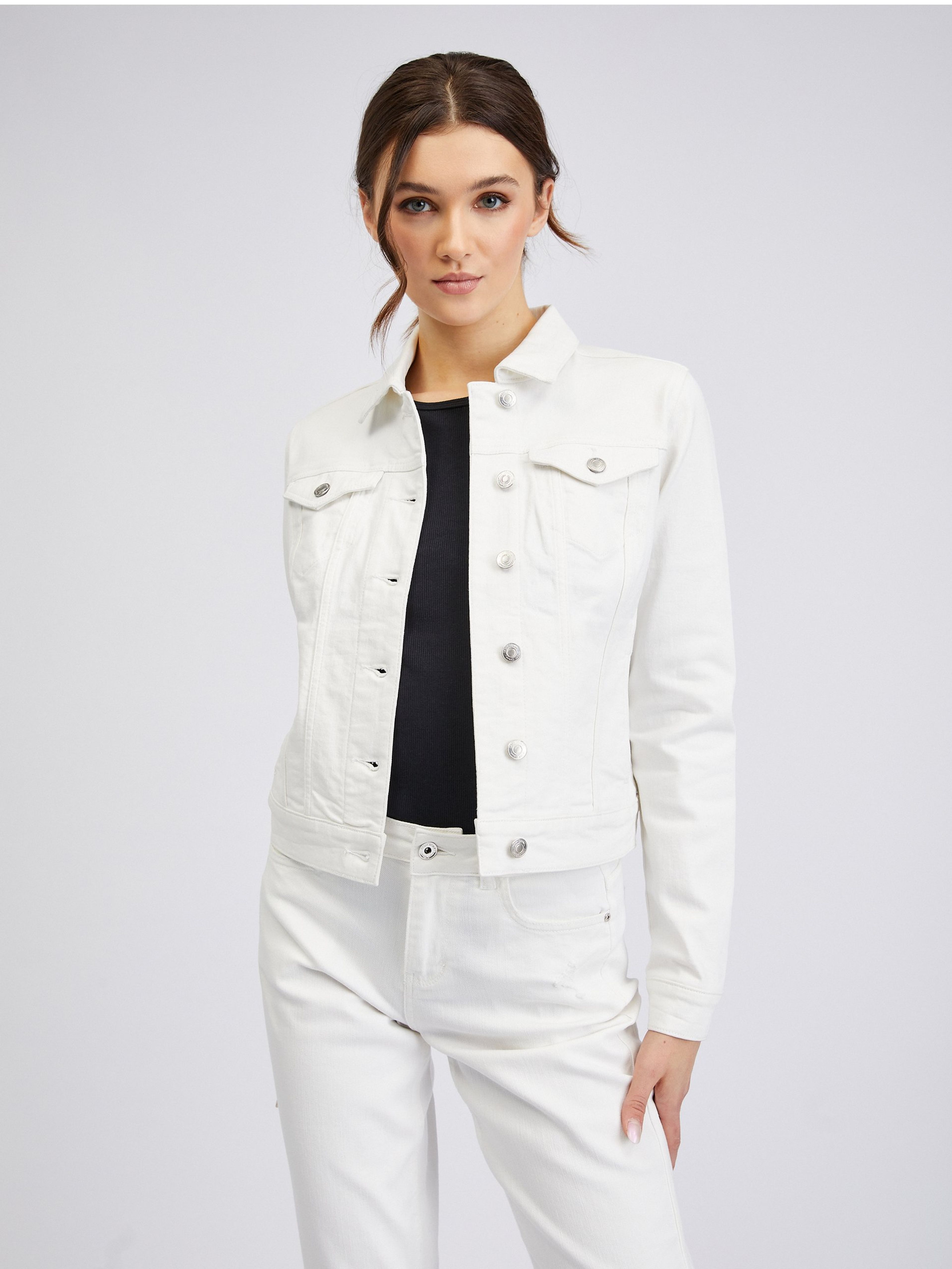 Biała kurtka jeansowa damska ORSAY