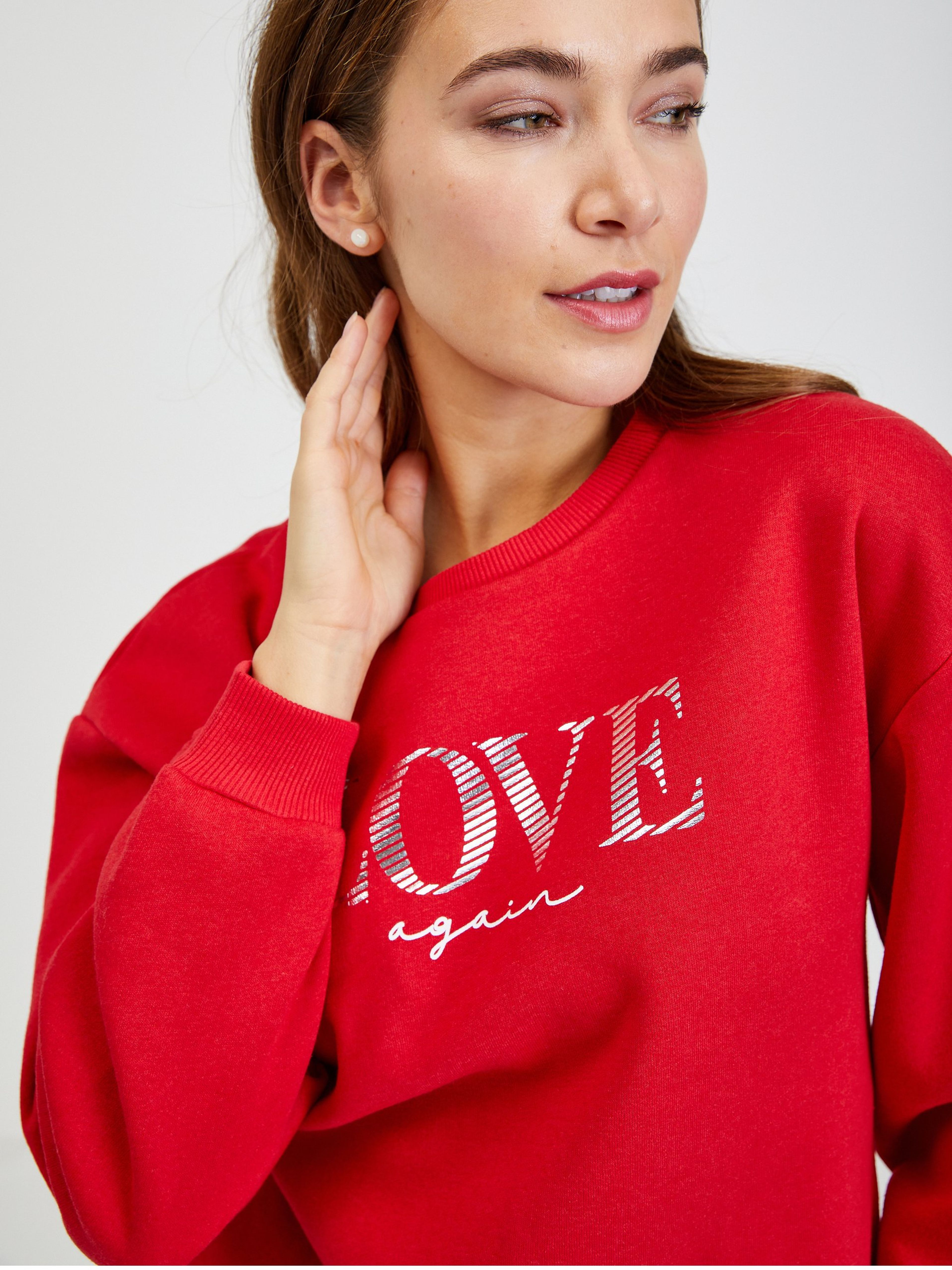 Rotes lockeres Damen Sweatshirt ORSAY | Orsay.de - Der offizielle E ...