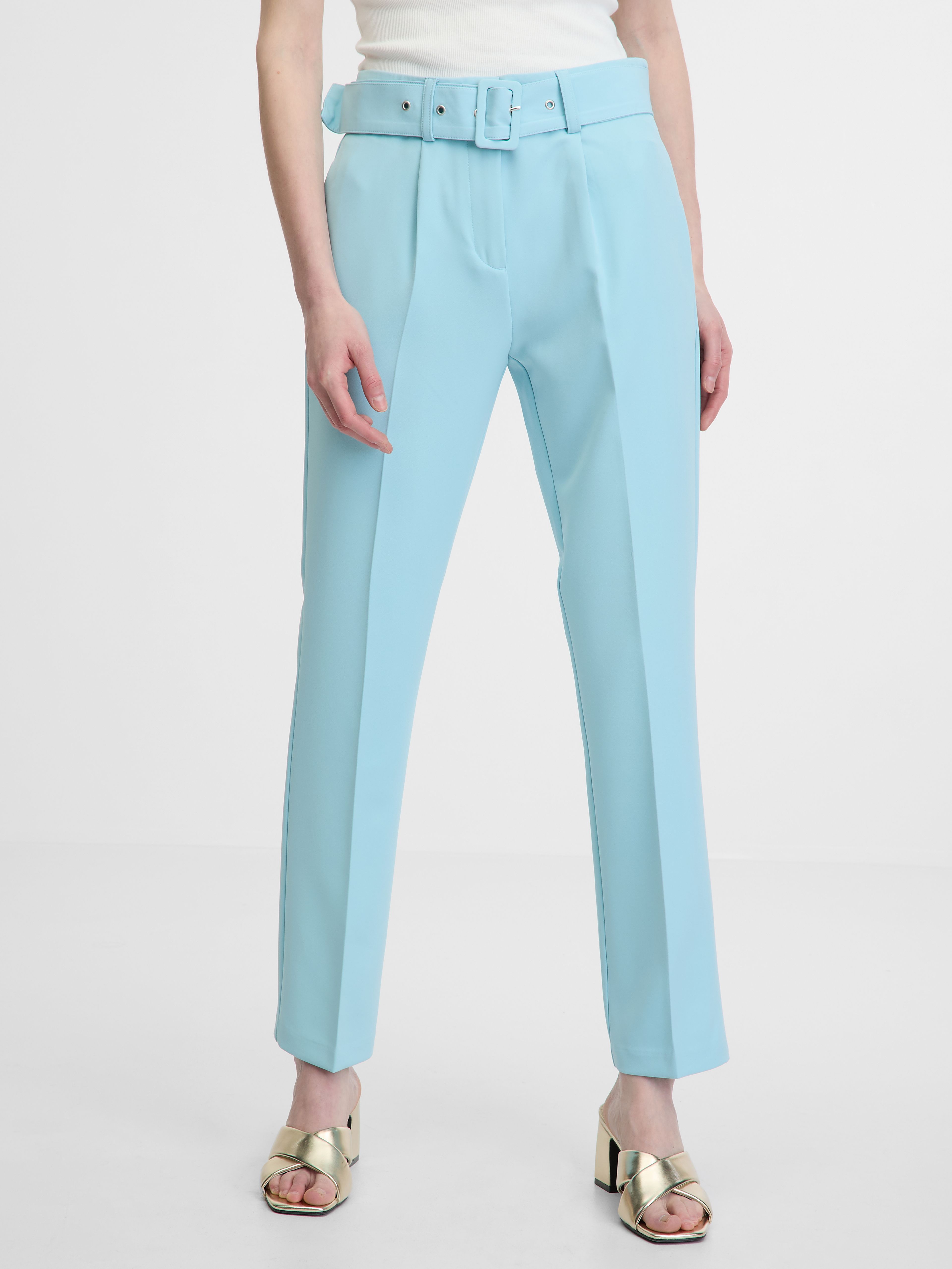 Pantaloni de culoare albastru deschis pentru femei ORSAY