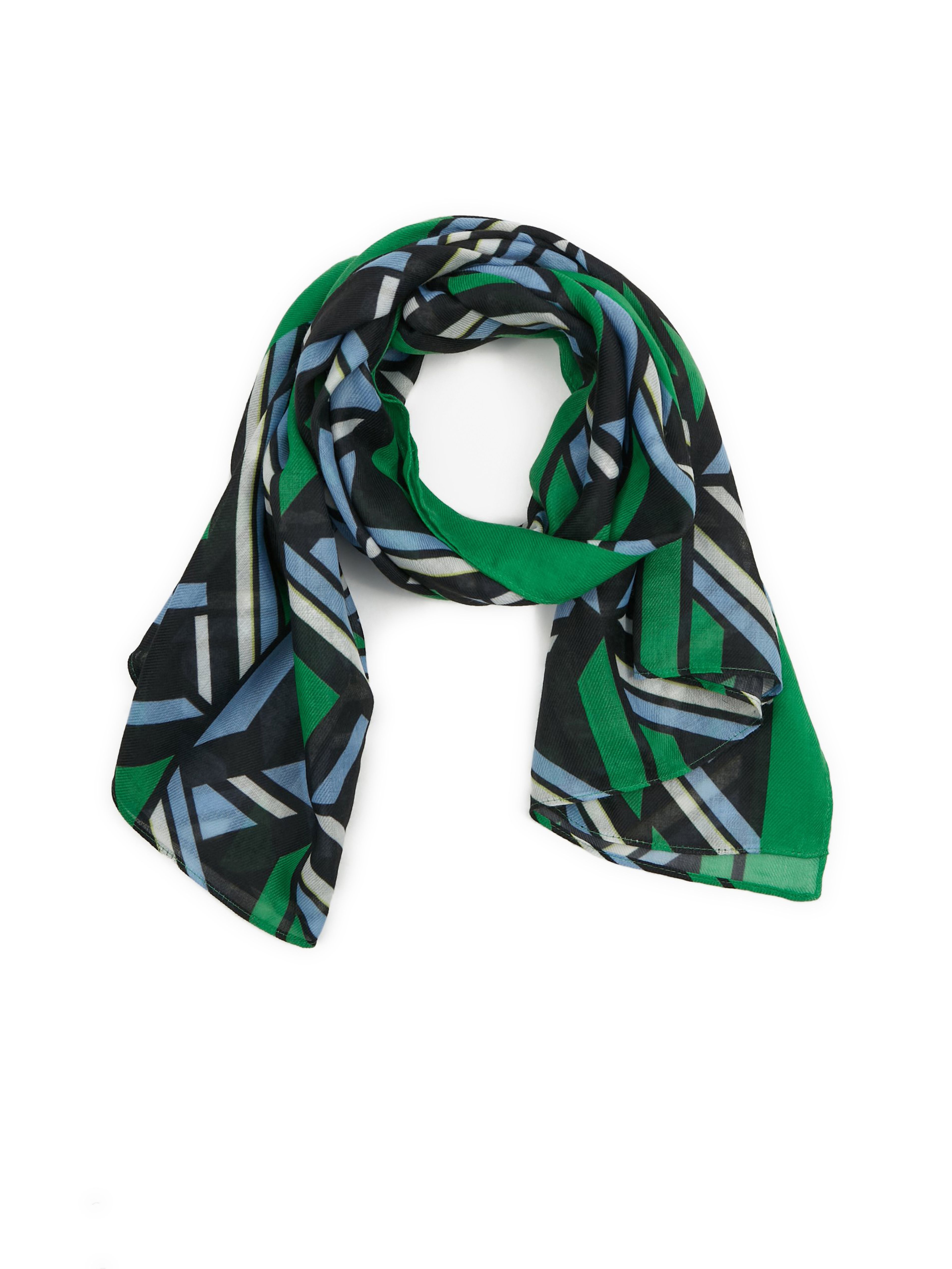 Zeleno-černý dámský vzorovaný šátek ORSAY