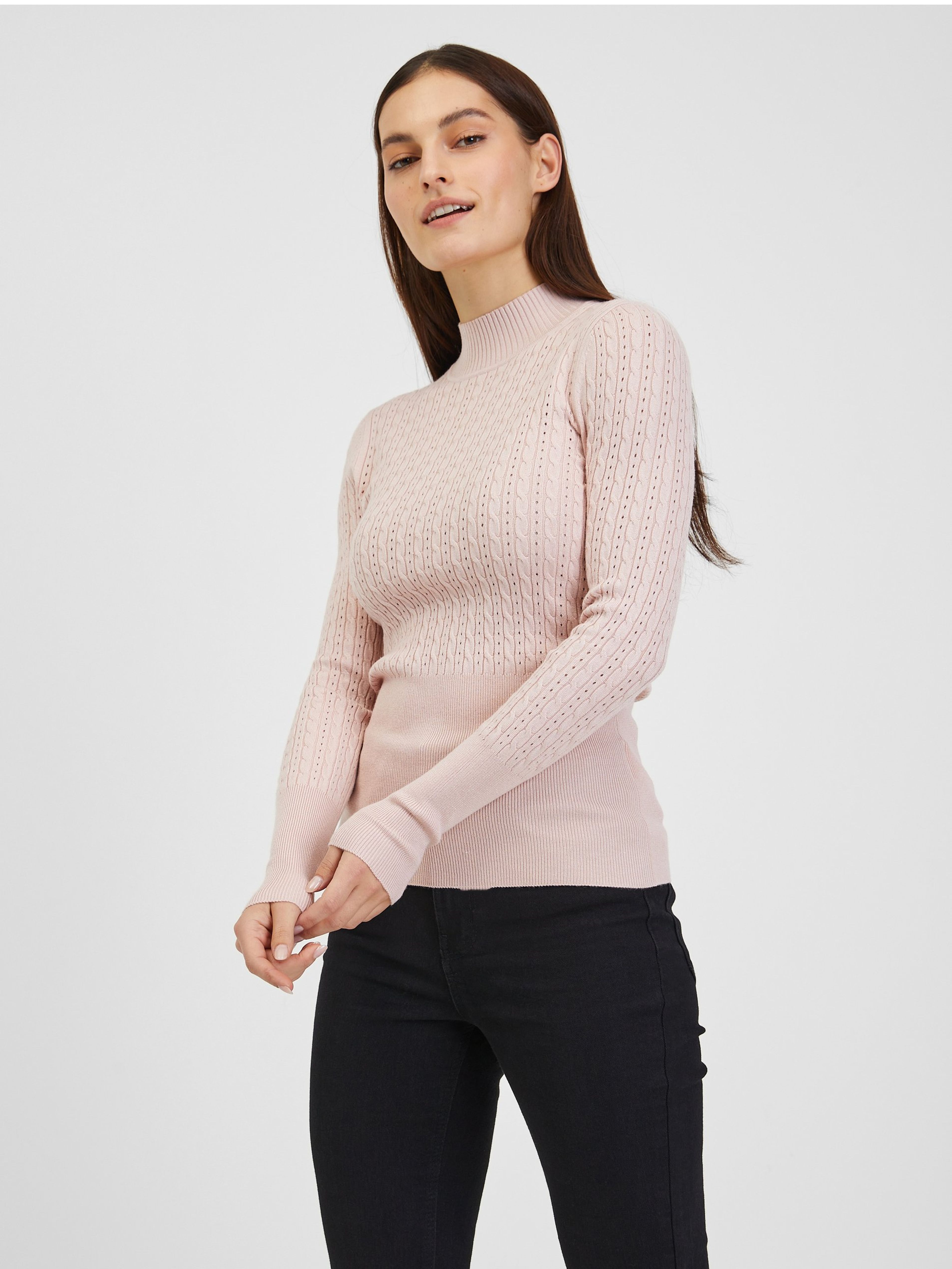 Jasnoróżowy sweter damski ORSAY