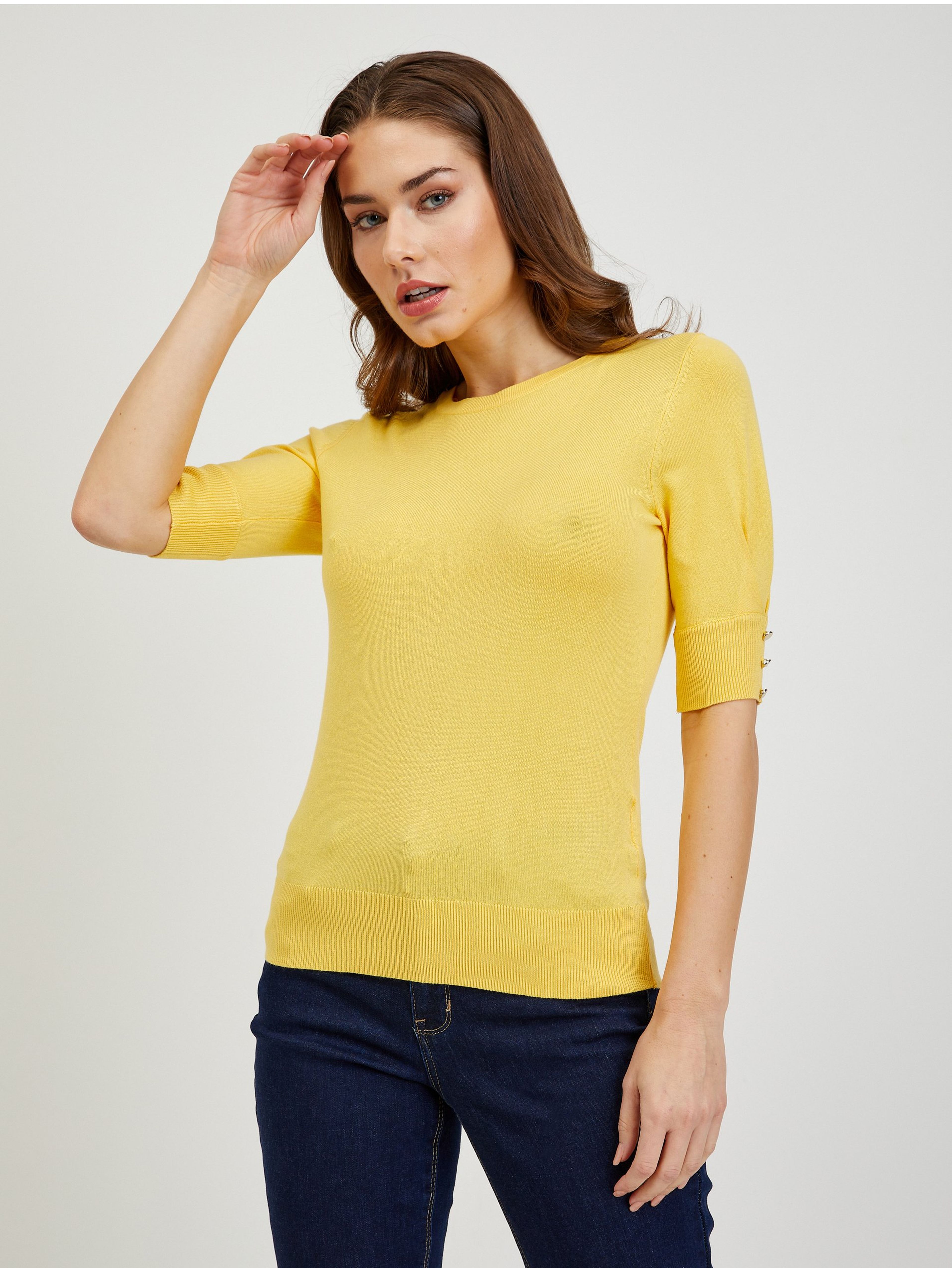 Gelber leichter Damen Pullover ORSAY