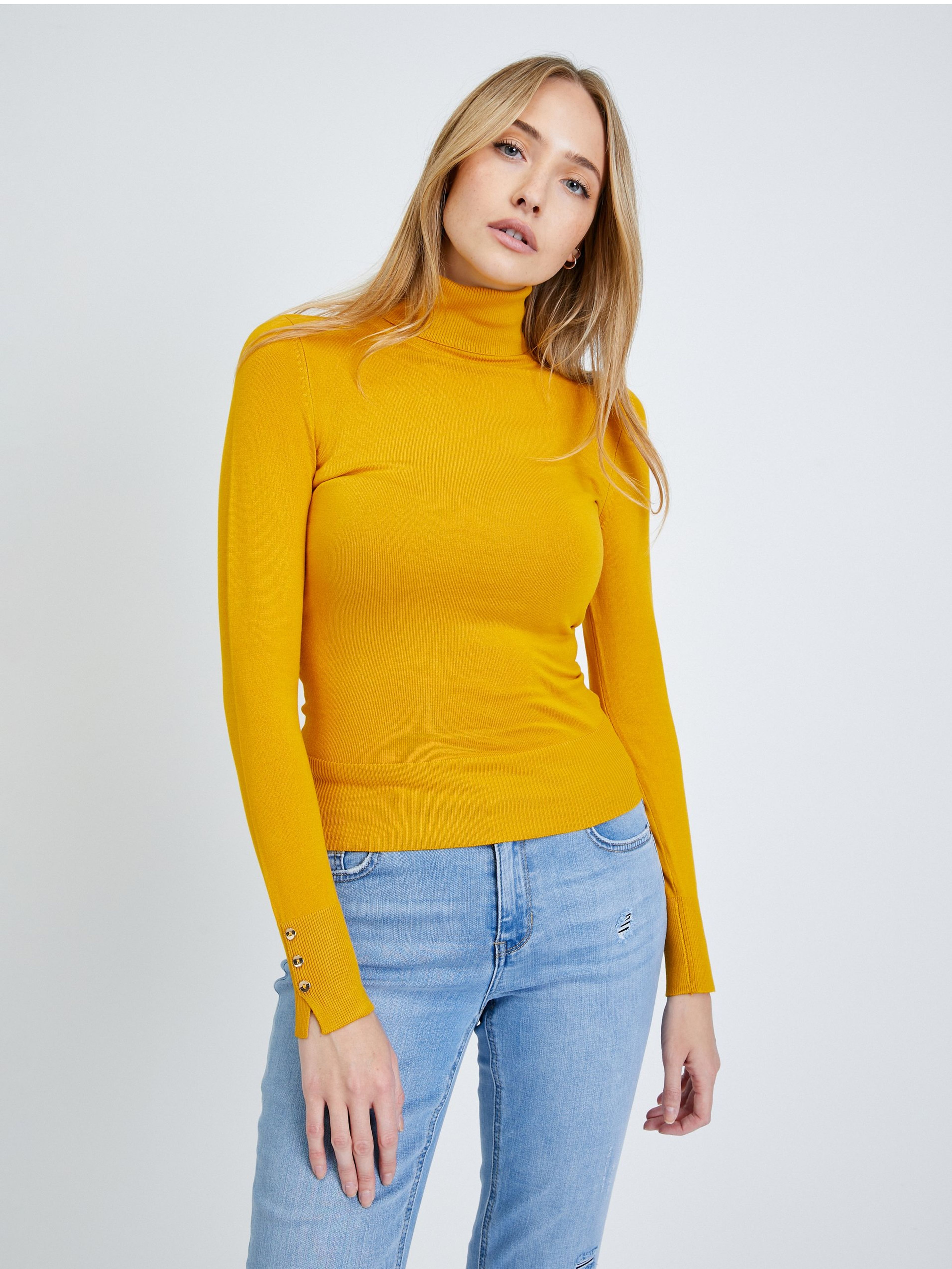 Musztardowy turtleneck ORSAY