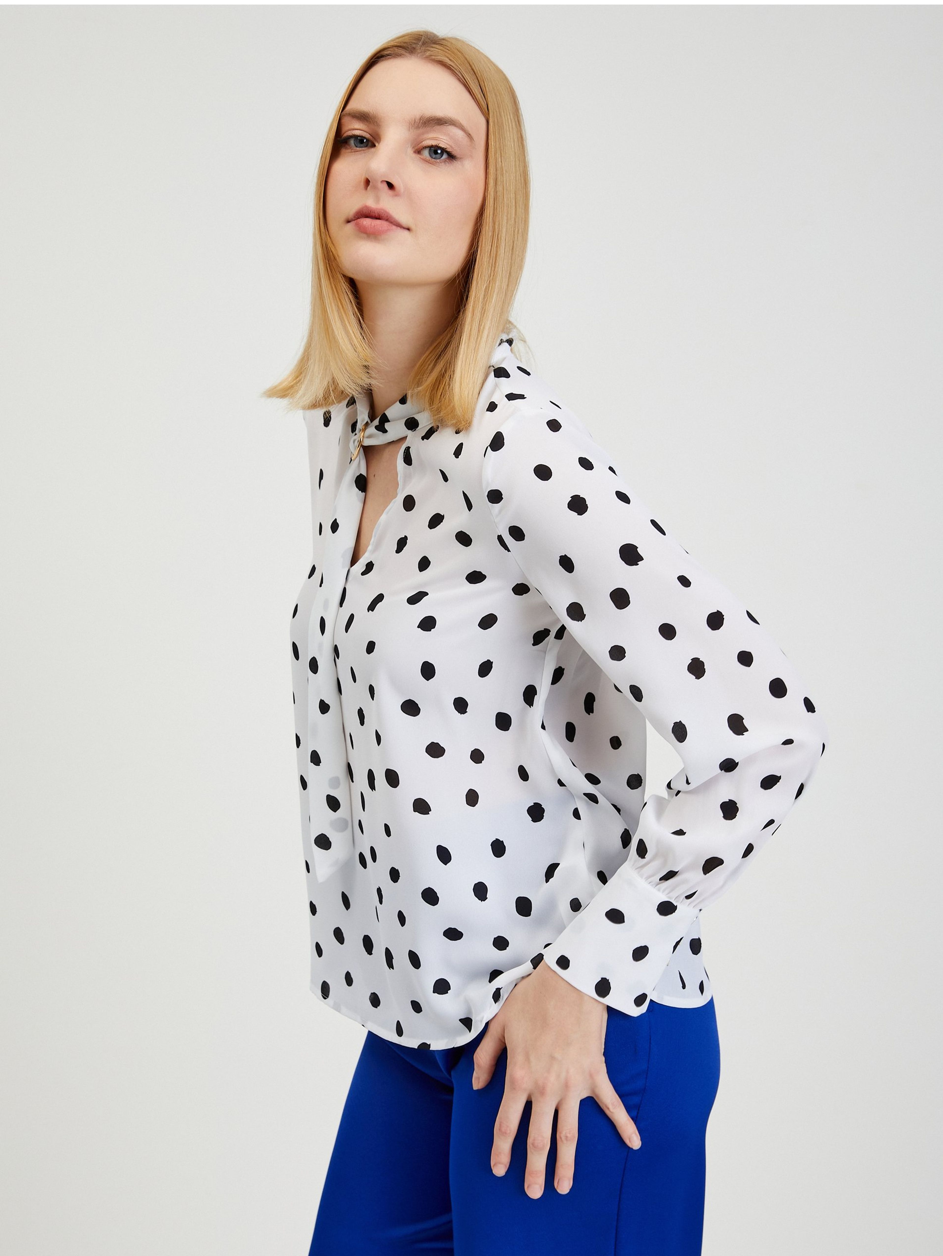 Bílá dámská puntíkovaná halenka ORSAY