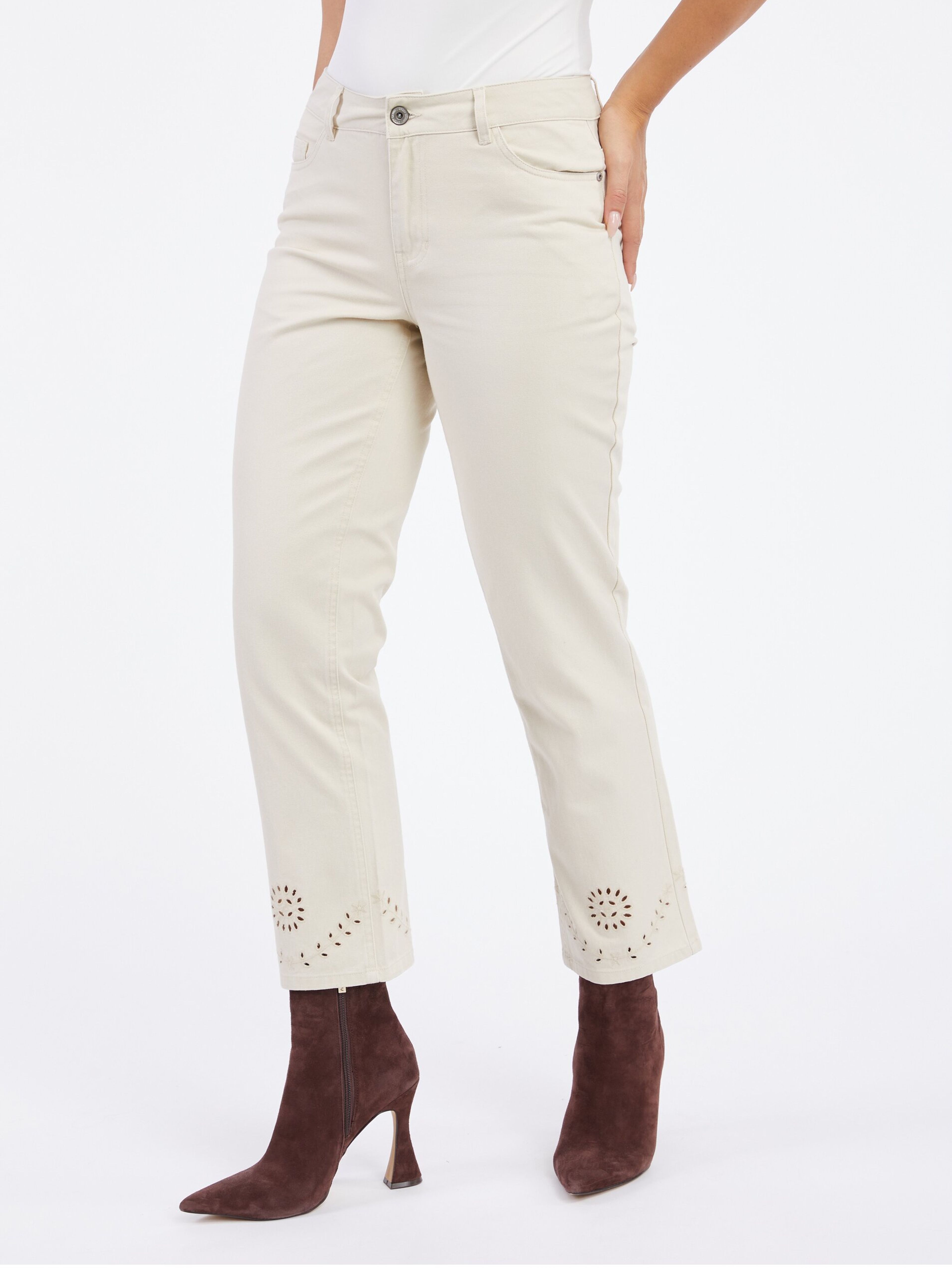 Beige Straight Fit Damenjeans ORSAY