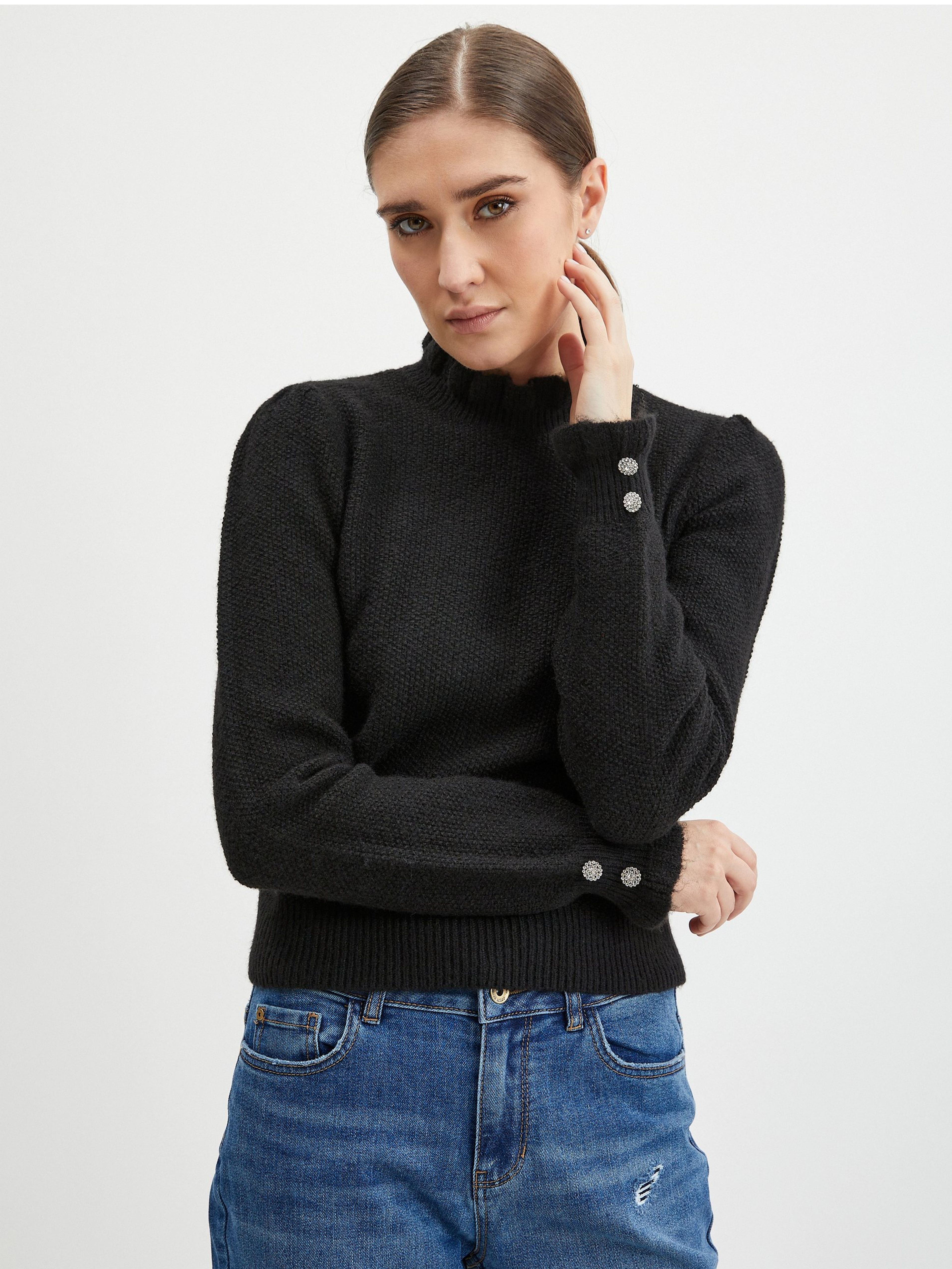 Czarny sweter damski ORSAY